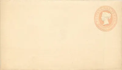 Leere Karteikarte — Briefmarkenwert ein Penny (1840) — Verlag nicht sichtbar