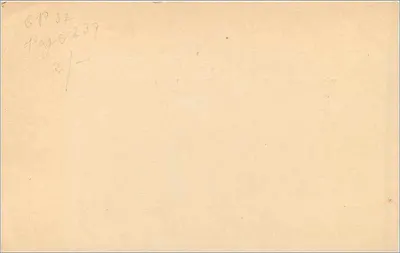 Carta postal universal — Grã-Bretanha e Irlanda — selo de 1 penny — Verso