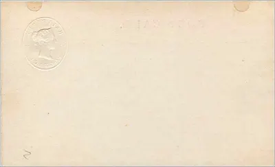 英国明信片 — 1860年半便士邮票 — 背面