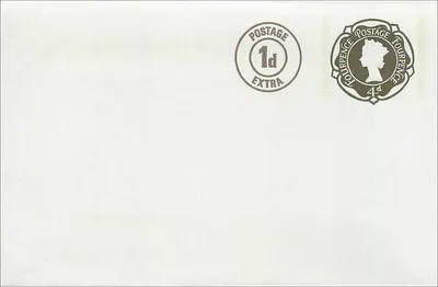 Carta postal inglesa — selos-postais de 1d e 4d — editor não identificado