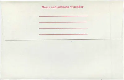Carta postal em branco com selo de 4 pence — editor não visível — Verso