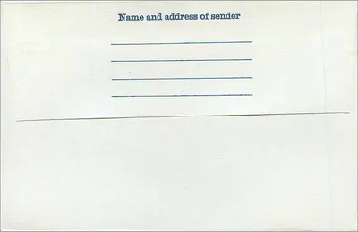 Tarjeta postal inglesa — sello octogonal 5d — editor no visible — Reverso