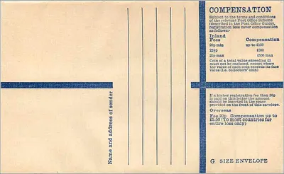 Carte postale recommandée — Isle of Man — 23p — Verso