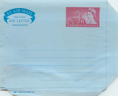 Aérogramme da Royal Air Mail — Reino Unido — 6 pence