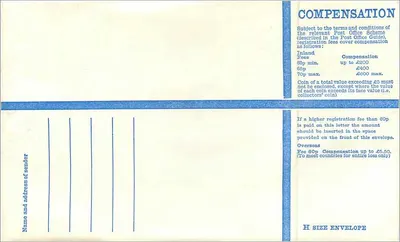 Carta recomendada — Ilha de Man — 67p — Verso