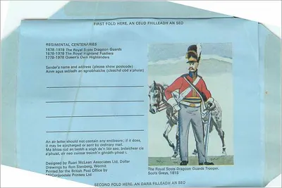 Soldados dos Highlanders e dos Scots Greys — 1778 e 1815 — British Post Office — Verso