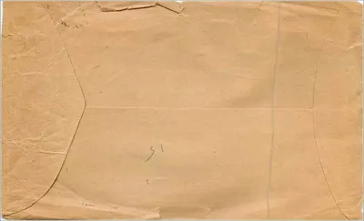 Envelope para Ferrara, Itália — selo e carimbo de Londres — Verso