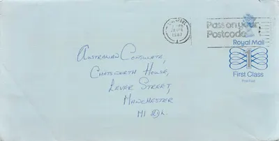 Leverpool — Envelope postal — Royal Mail