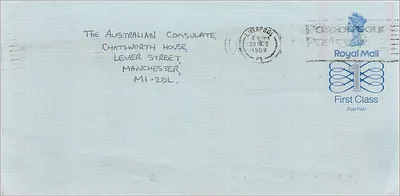 Carta postal First Class — Liverpool — Royal Mail