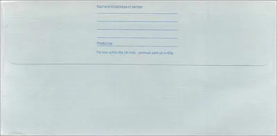 Ansichtskarte an das australische Konsulat in Manchester — Royal Mail, 19. August 1987 — Rückseite