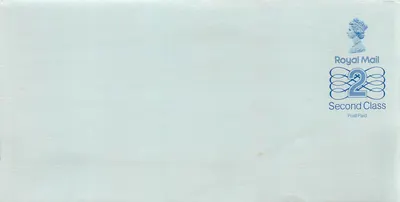 皇家邮政信封 — 2英镑二等邮资 — 已付邮资