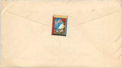 Santa Cruz, Califórnia — Carta postal com selos e texto impresso — editor desconhecido, número de série não visível — Verso