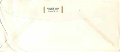 Honolulu — carta postal com selo 'Pray for Peace' — editor não visível — Verso
