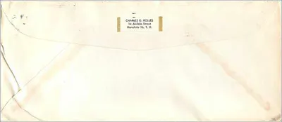 Hawaí — Envelope com endereço para Cornell University — Charles G. Rolles, 14 Akilolo Street, Honolulu — Verso