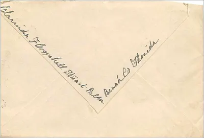 Stuart, Floryda — kartka pocztowa wysłana do Groton, Nowy Jork — Tompkins Co — Rewers