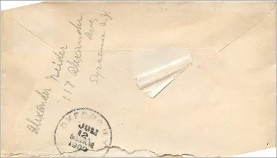 Carta postal de Guilford para Oxford — selo de 2 centavos e carimbo postal — Verso
