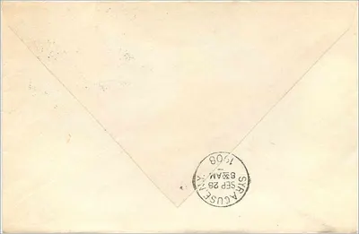Oxford, N.Y. — Carta para o Sr. Almon L. Robinson em Syracuse — selo de 2 centavos de Washington — Verso