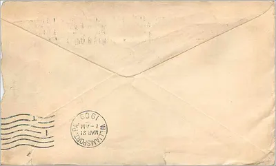 Newton, Kansas — Envelope de correio — editor não visível — Verso