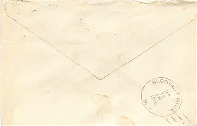 Blodgett Mills — Nova York — selo de 2 centavos Washington — Verso
