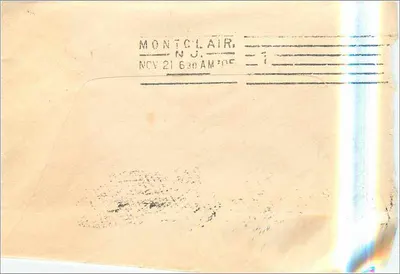 Rochester, NY — carta para Montclair, NJ — selo de 2 centavos Washington — Verso