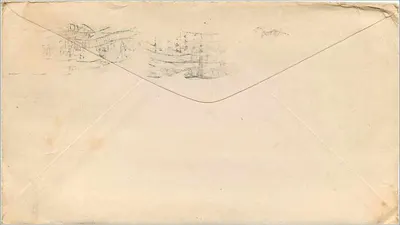 Vista de Nova York — selo de 2 centavos e carimbo do 18 de março de 1917 — destinado à Sra. Andrew J. Thayer em Cortland, Nova York — Verso