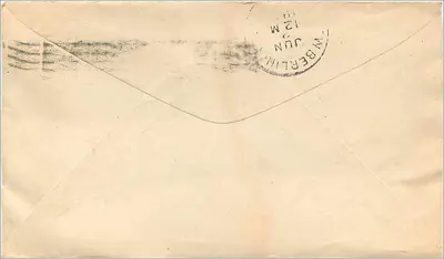 Carta de Lestershire, Nova York — Miss Jennie Spafford, New Berlin, N.Y. — Editor não visível — Verso