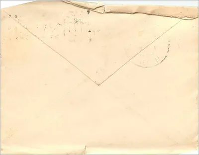Carta postal destinada à Senhora Myrtis J. Thayer em Milburn, N.J. — selo e carimbo de Novi, Itália, 1905 — Verso