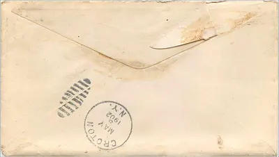 Columbus GA — Listwa do Pana H.J. Blanchard w Croton N.Y. — Nadrużenie 1902 — Rewers