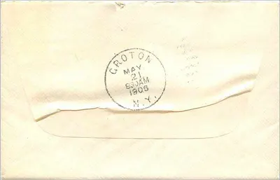Rockford, Illinois — kartka pocztowa datowana na maj 1906 — znaczek 2 centów Washington — Rewers