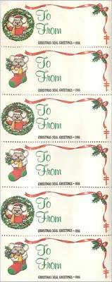 Koala em traje de Natal — American Lung Association — 1986 — Verso