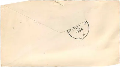 Concord, New Hampshire — karta pocztowa z znakiem 1 cent George Washington — przeznaczona dla Town Clerk z Goshen, New York — Rewers