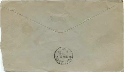 Brattleboro — Carta para a Srta. Kate C. Brooks — C.H. Burke, So. Congress Hall, Burlington VT — Verso