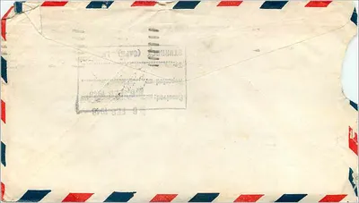 Kapstadt — List powietrzny do Jamestown, NY — Pocztowy Stany Zjednoczone — Rewers