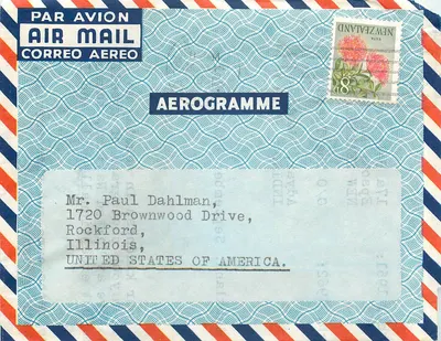 Aérogramme — Nova Zelândia — Editor Croxley