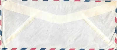 Envelope aéreo — Charlotte Amalie, Ilhas Virgens — 1954 — Verso
