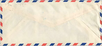 Trường Y Học Đài Bắc — Đài Bắc, Đài Loan — Bì thư hàng không gửi đến Đại Học Iowa — Mặt sau
