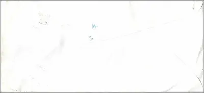 Đài Bắc, Đài Loan — Bì thư hàng không gửi đến Đại học Iowa — tem 18 nhân dân tệ — Mặt sau