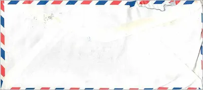 Bìa thư hàng không Trường Đại học Tamkang — Taipei — gửi đến Đại học Iowa — tem 18 — Mặt sau