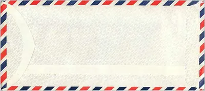 Envelope aéreo Malásia — Johor — destinado à Universidade de Iowa — Verso