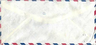 Envelope aéreo de Shanghai para Iowa — selos chineses e carimbo postal — Verso