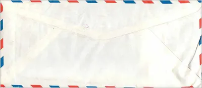 Officiële documenten — Daesong High School, Seoel, Zuid-Korea — per luchtbrief naar de Universiteit van Iowa — Achterkant