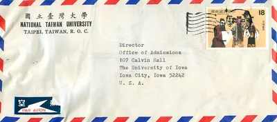 National Taiwan University — University of Iowa — Luftpost