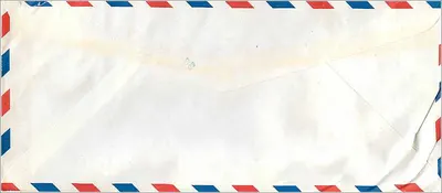 Cartão postal aéreo — Universidade da Coreia — Universidade do Iowa — 1960s — Verso