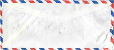 Taipei, Tayvan — Iowa Üniversitesi'ne hava mektubu — Taipei Postası — Arka yüz