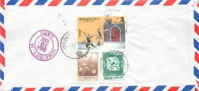 Bưu thiếp hàng không — cảnh sân khấu Trung Quốc — nhà xuất bản không xác định, không có số seri