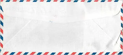 Luftpostbrief — Tainan, Taiwan — Briefmarke 18 mit Stempel TAINAN TAIWAN — Rückseite