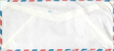 Envelope aéreo — Universidade Nacional de Taiwan — destinado à Universidade de Iowa, Estados Unidos — Verso