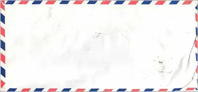 Envelope aéreo expresso — Taichung, Taiwan — Iowa City, IA, EUA — 30 de janeiro de 1962 — Verso