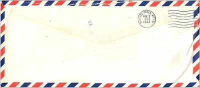 Carta aérea — Instituto Teknologi MARA, Shah Alam, Malásia — para Iowa City, Estados Unidos — Verso