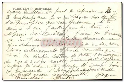 Paryż — Panthéon i bulwary Madeleine — wydawca Paris et ses merveilles, n° 47 — Rewers
